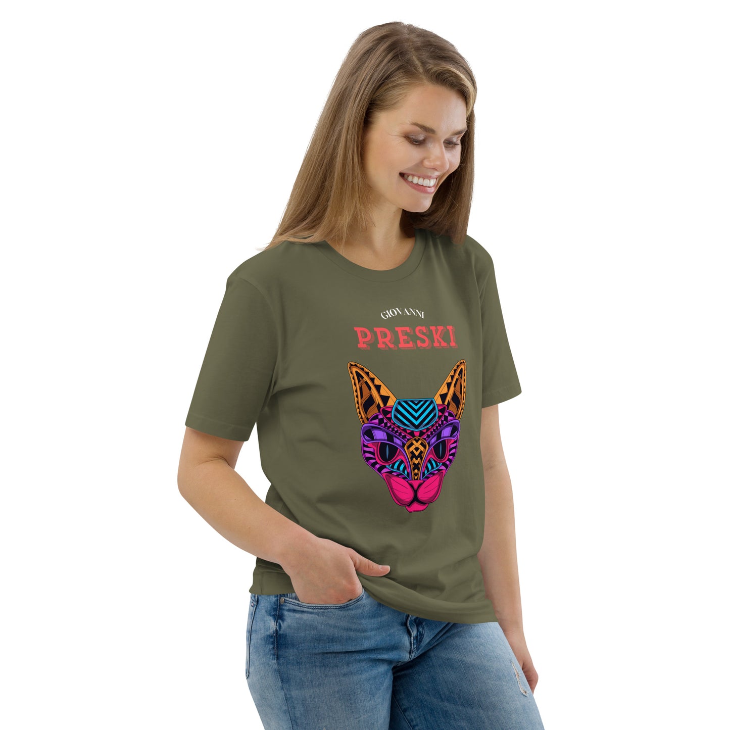 Tee-shirt classique CAT Kaki en coton biologique