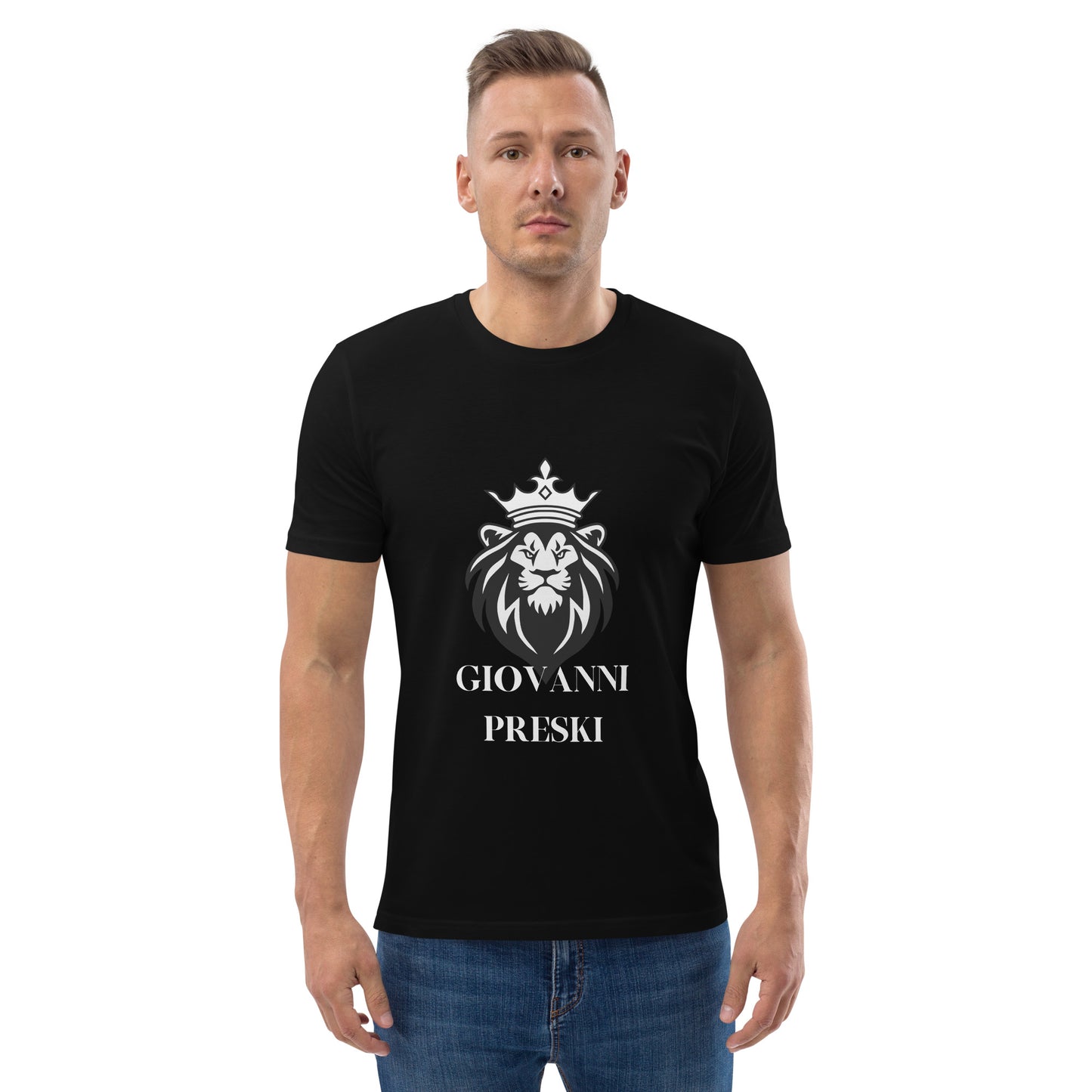 Tee-shirt classique Lion King noir en coton biologique