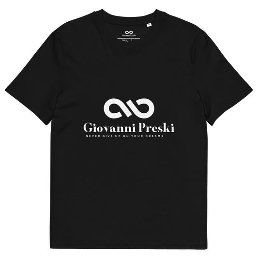 Tee-shirt classique noir logo blanc en coton biologique
