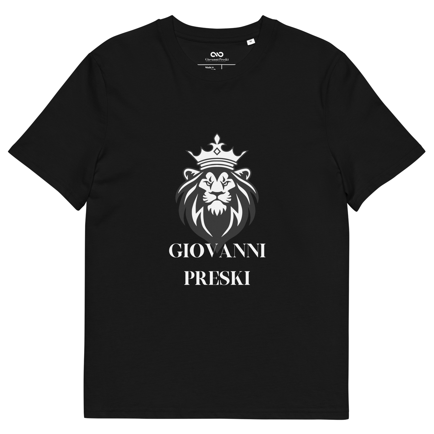 Tee-shirt classique Lion King noir en coton biologique
