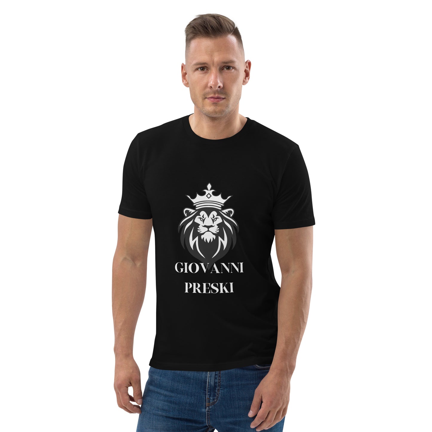 Tee-shirt classique Lion King noir en coton biologique