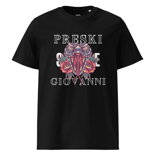 Tee-shirt Snake Noir en coton biologique