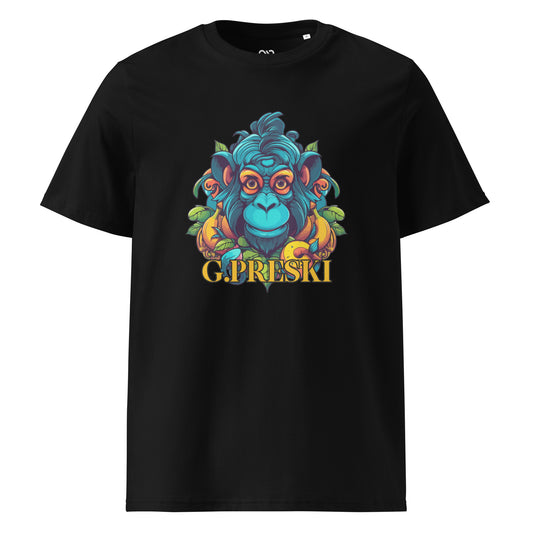 Tee-shirt Monkey noir en coton biologique
