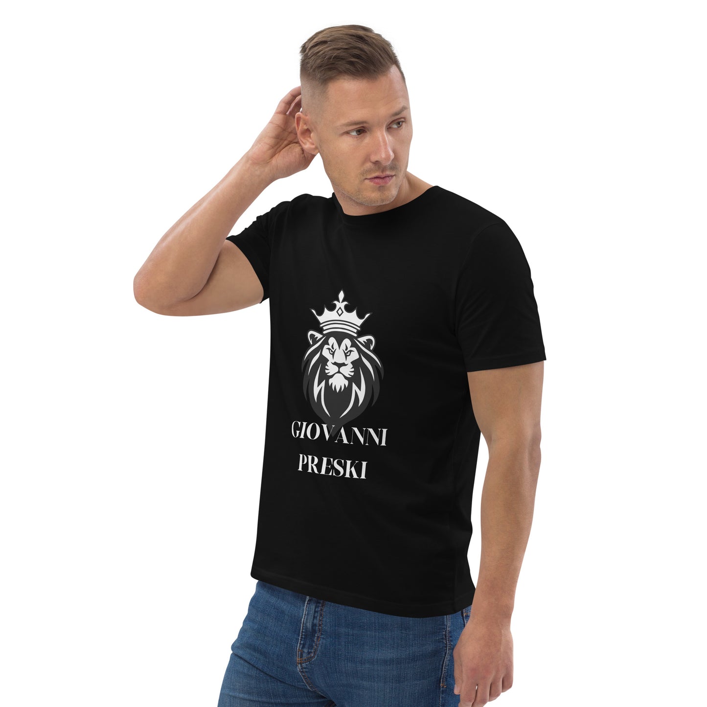 Tee-shirt classique Lion King noir en coton biologique