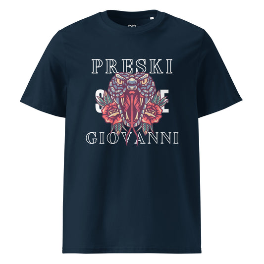 Tee-shirt Snake Navy en coton biologique