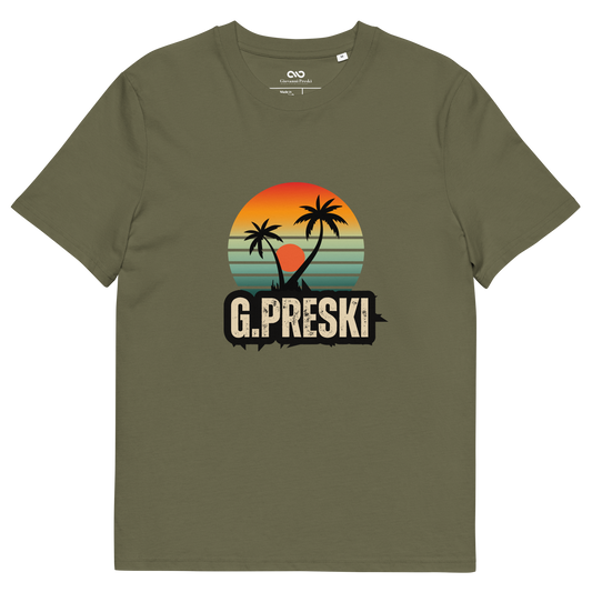 Tee-shirt classique Sun kaki en coton biologique