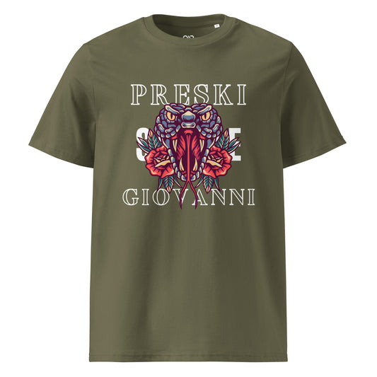 Tee-shirt Snake Kaki en coton biologique