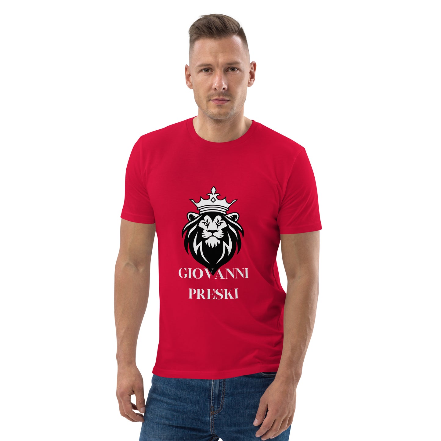 Tee-shirt classique Lion King rouge en coton biologique