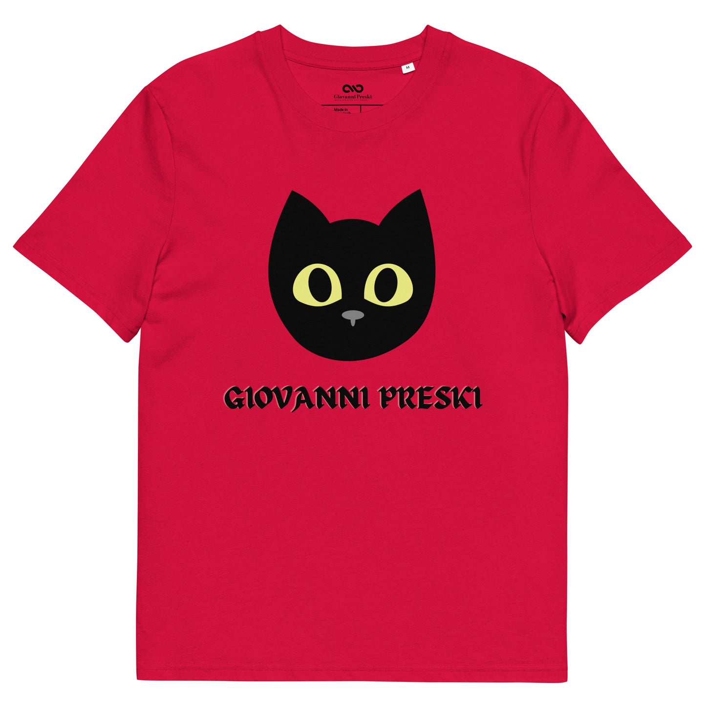 Tee-shirt classique Cat rouge en coton biologique