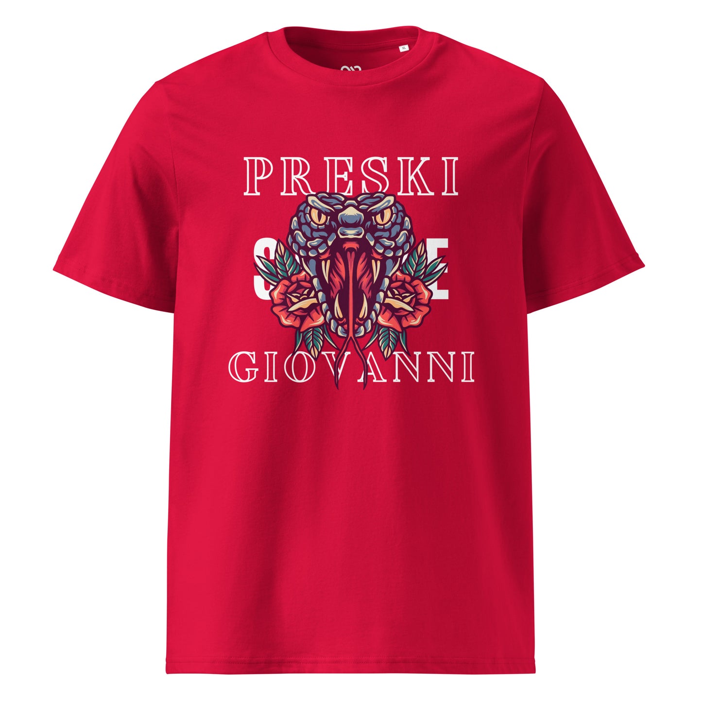 Tee-shirt Snake rouge en coton biologique