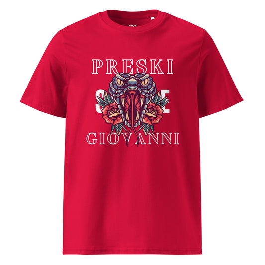 Tee-shirt Snake rouge en coton biologique