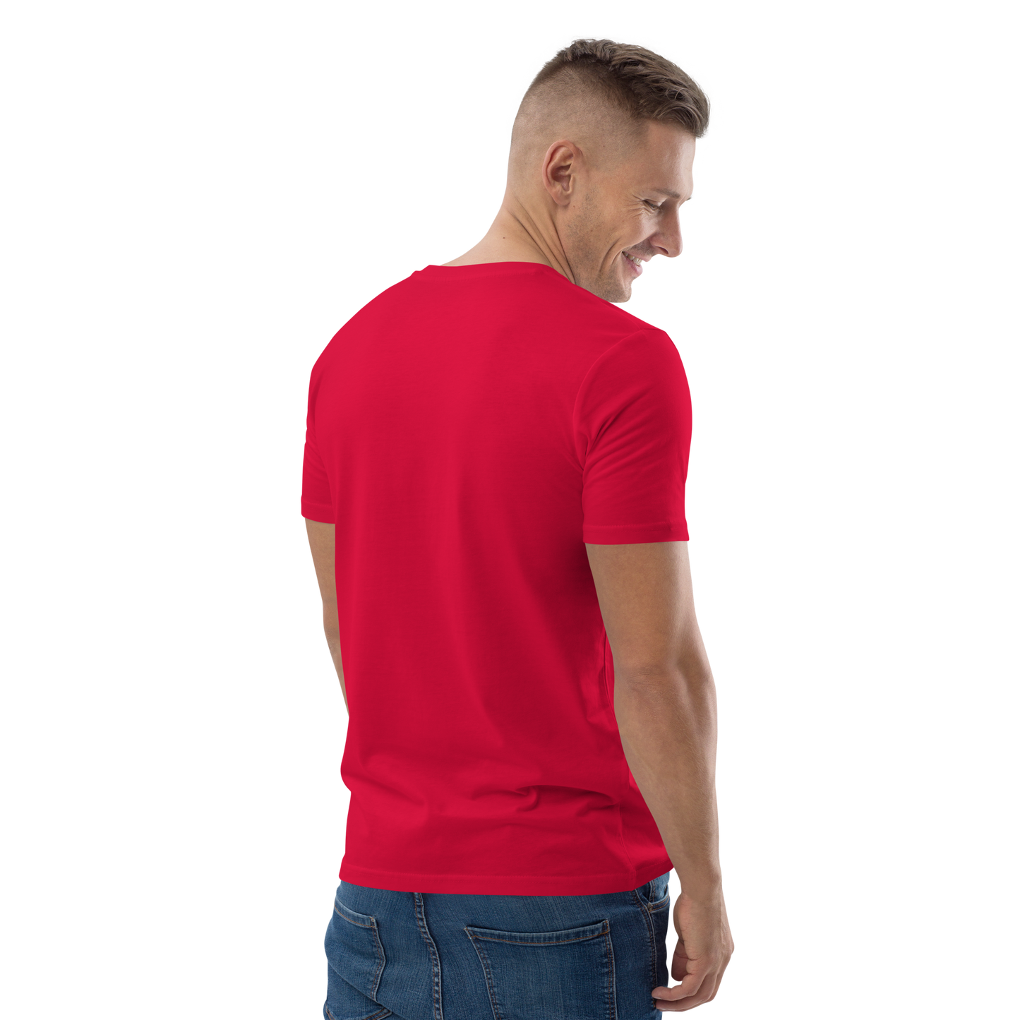 Tee-shirt classique Monkey rouge en coton biologique