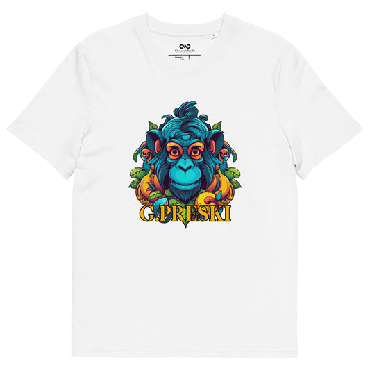 Tee-shirt classique Monkey blanc en coton biologique