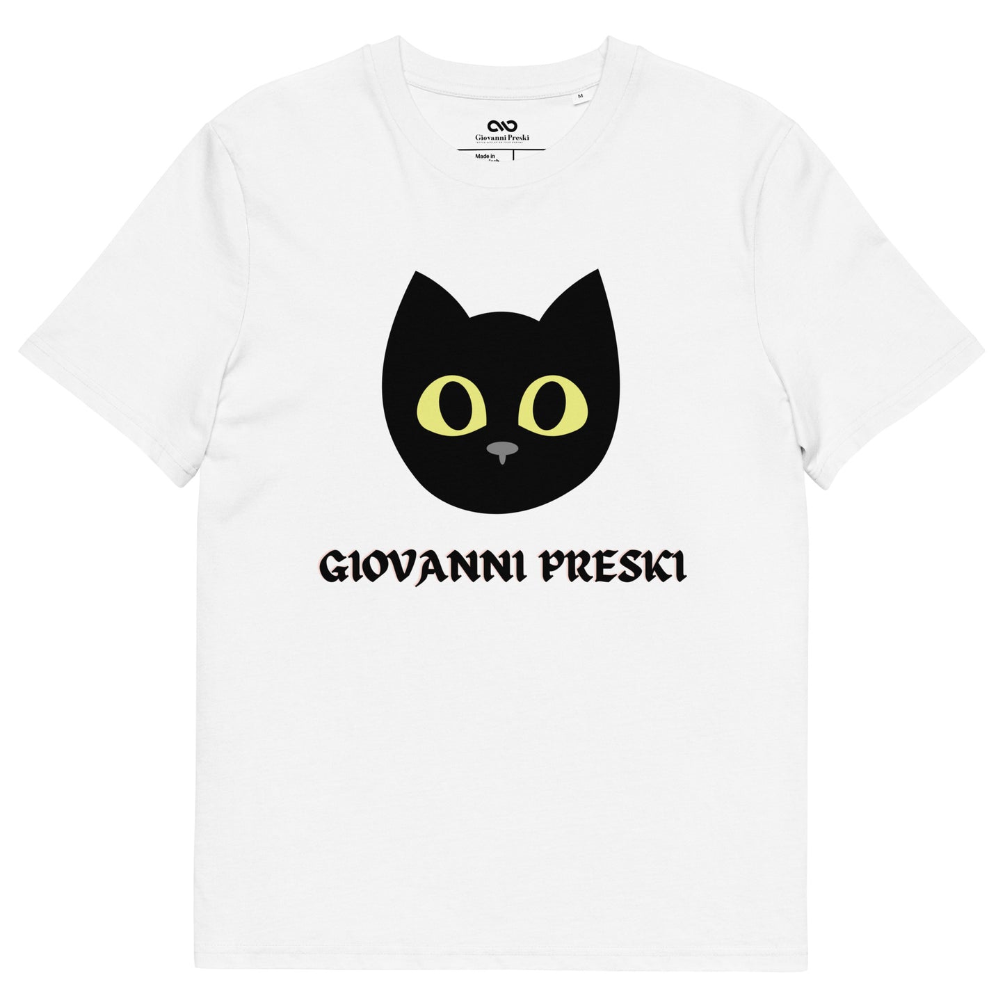 Tee-shirt classique Cat blanc en coton biologique